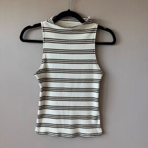 Maeve by Anthropologie Women’s Ribbed Striped Sleeveless Top‎ Size Small